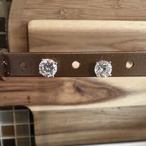 Silver and Crystal Stud Earrings. Elegant & classic. Great for casual or formal